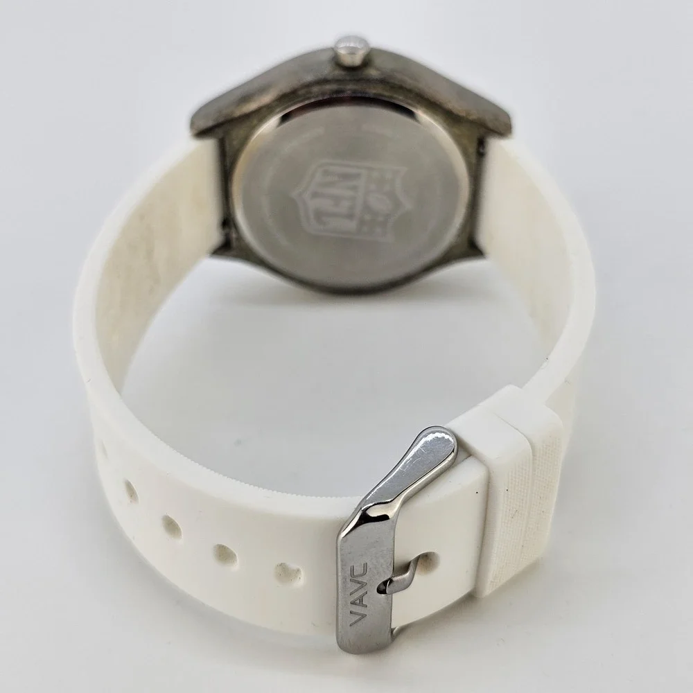 Houston Texans NFL Men's Watch 40MM Black Dial White Plastic Bands New Battery